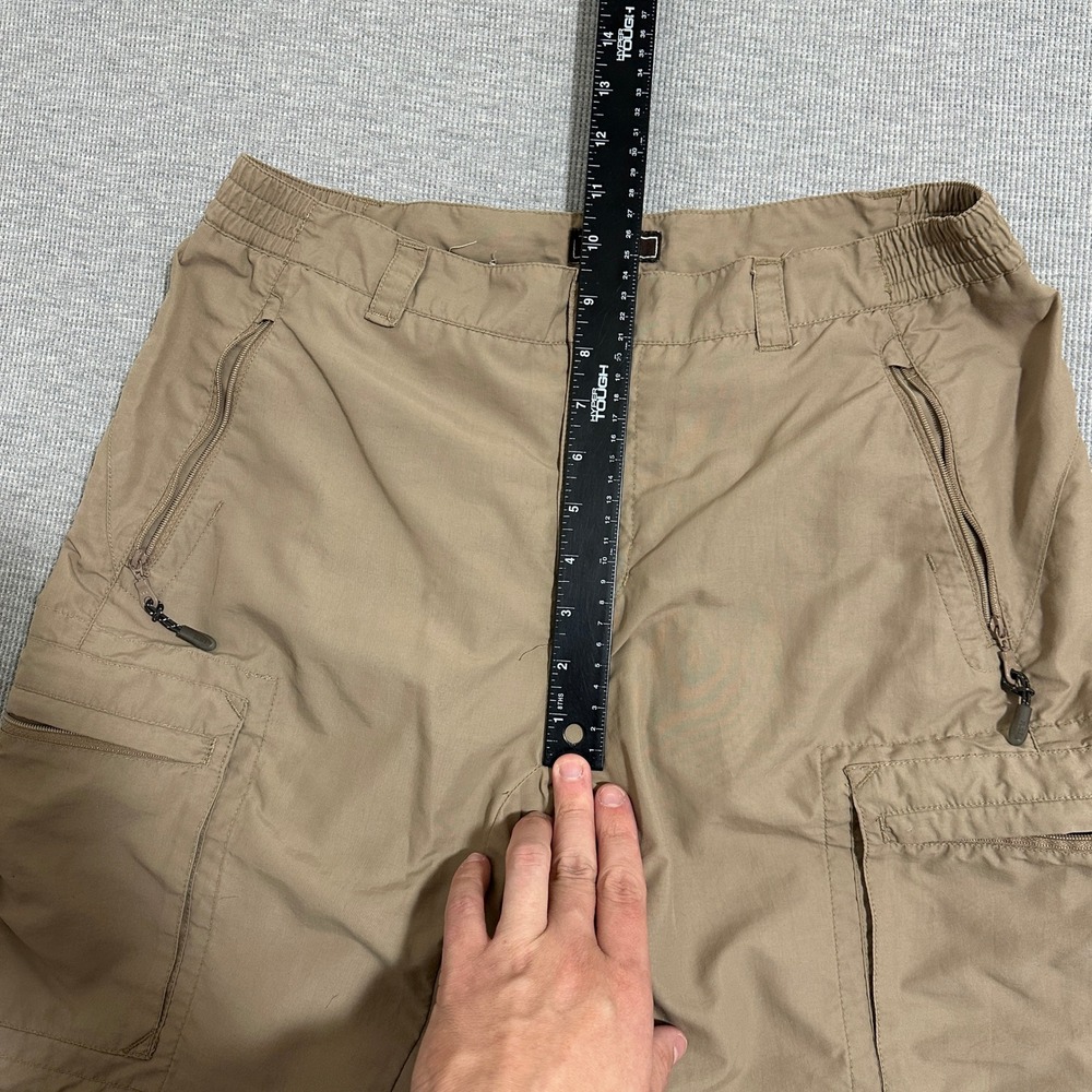REI Convertible Hiking Cargo Pants Khaki Tan Zip Off Shorts Womens Size 32x33.5 - Picture 10 of 16